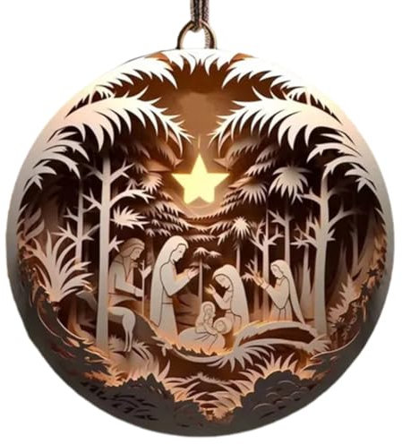 Decorazioni natalizie Albero di Natale appeso Ciondolo Natività Ornamento di Natale Per Neonati Regalo di Compleanno Baby Keepsakes