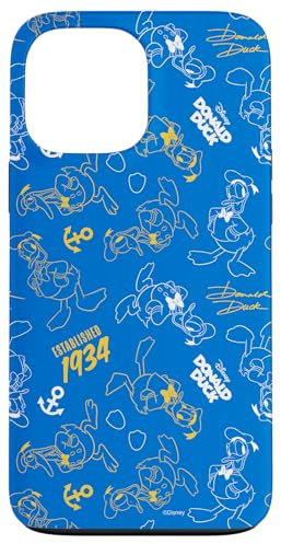 iPhone 13 Pro Max Disney Donald Duck 90th Anniversary Established 1934 Pattern Case