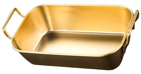 OUNONA Ohr-Snack-Korb Kuchen Behälter Süßigkeitenbehälter edelstahlschüsseln Stainless Steel Bowl Essenstablett Couchtisch Tablett mit Griff Lebensmittel-Display-Tablett mit Ohren Teller