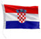 FLAGLY bandiera per barca Croazia 45 x 30 cm formato orizzontale - peso del tessuto 115g/m² - stampata, robusta con corda e occhiello, accessori per barca barca a motore