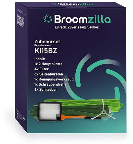Broomzilla 19 Stück Ersatzteile für iRobot Roomba E & I Serie E5 E6 i7 i7+ i3 i3+ i4 i4+ i6 i6+Saugroboter Zubehör, kompatibel Zubehörset