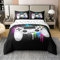 Loussiesd Spiele Bettwäsche Set 135x200cm 100% Baumwolle Jugendliche Modernes Gaming Spieler Bettwäsche Set Gamepad Videospiel Bettbezug Kinder Jungen Krawattenfarbe Betten Set Bunt Tie Dye Gamer