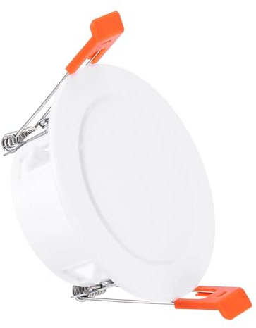 PATIKIL 3.5 Spring Ceiling Cover Plate, Recessed Light Trim Wall Mount Downlight Hole Cap Decorative Panel with Buckle Suitable for 2.7-3.1inch Round Hole Glass Ceiling Openings, White
