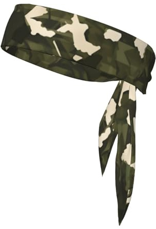 Sport-Stirnband für Tennis, Karate, Karate, Yoga, Laufen, Fußball, Cosplay, Herren-Stirnband, Damen-Stirnband, Armee-Camouflage-Muster