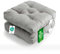etérea Sitzkissen 42x42 cm 2er Set - Grau 8 cm hoch - Bodenkissen für Indoor, Outdoor, Küche, Garten, Auflage - Heidi Stuhlauflage - 2 Stück Stuhlkissen 40x40 cm Grau
