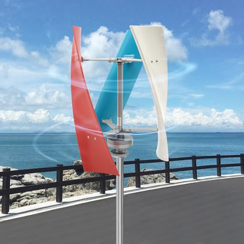 Windturbinengenerator, 400W Wind Turbine Vertikale Windrad Generator Drehstrom Elektrisch Windkraftanlage mit Regler für Stromergänzung
