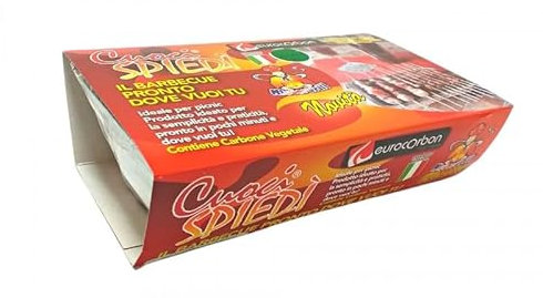 Cuoci Arrosticini e spiedini il kit monouso + 50 ARROSTICINI DI PECORA ABRUZZESI FRESCHI, completo di carbone vegetale che ha la durata per cucinare circa 50 arrosticini,comodo e facile da usare