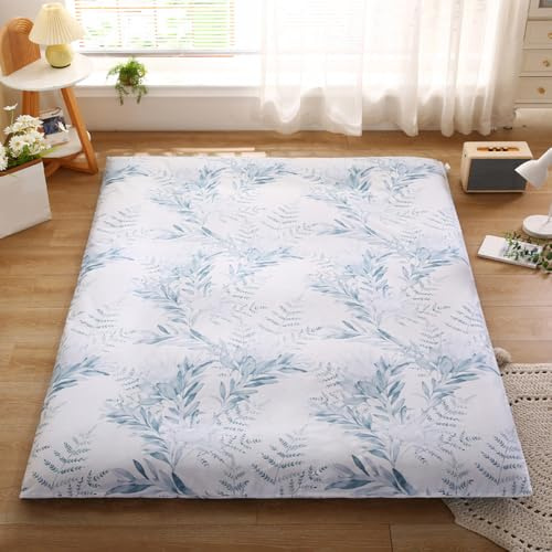 LDLCYCN Futon-Matratzenbezug Aus 100% Baumwolle Mit Reißverschluss King-Size-Größe 360° Vollständig Umwickeln Boden-Futon-Abdeckung Staubdichter Bezug Für Futon-Matratze,S,100x200cm(Twin)