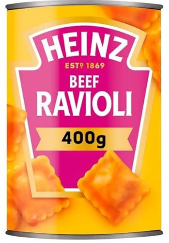 Beef Ravioli in Tomato Sauce, 400g,eef ravioli combines tender pasta pillows filled with perfectly seasoned minced beef in a rich tomato sauce