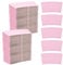 sourcing map 200pcs Disposable Coffee Cup Sleeves, Cardboard Cup Sleeves for Paper Cups Insulation Hand Protection, Hot Drink Holder for Home Office Use Pink