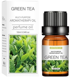 10ml ätherische öle, Aromatherapy naturrein Wasserlösliches Öl Aromatherapie Geeignet für Luftbefeuchter, 19 Düfte zur Auswahl (L, Green Tea)