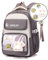 KESUDE Schulrucksack Mädchen Jungen Schultasche Teenager mit Brustgurt und Süßem Anhänger, Kinderrucksack Großer Schule Rucksack Damen Leichter Schulranzen School Bag für 1. - 5. Klasse 35L(Lila)