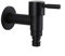 Langer Griff, Wandmontage, Schlauchanschluss, Kugelhahn, Edelstahl, Outdoor, Garten, Küche, Badezimmer, Wasserhahn, schwarzes Finish (S)