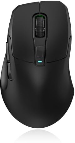 KYSONA Wireless Gaming Mouse, 24000 DPI, 1K Polling Rate, Tri-Mode 2.4GHz/USB-C/Bluetooth Ergonomic Mouse, Web-Driven, 120 Hours Battery Life, Rechargeable Gaming Mice for PC/Mac/Tablet/Xbox, Black