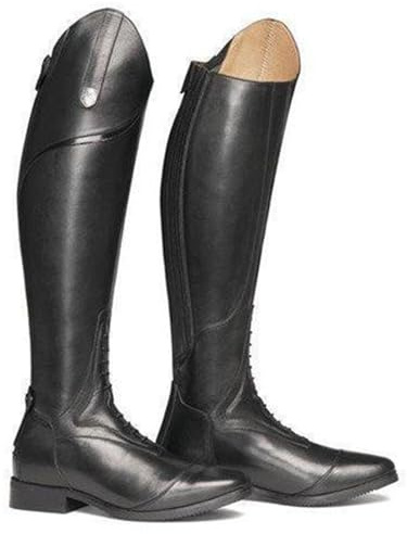 Barley Direct Riding Boots Equestrian Shoes Men Western Style Long Unisex Knee High Boots Outdoor Spring Autumn Large Size Knight(Black,6 UK)