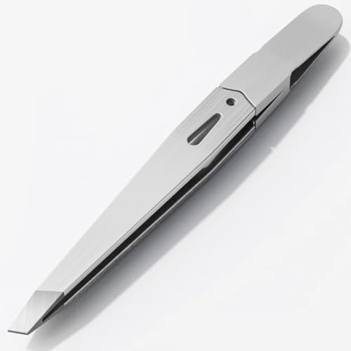 1 Pcs Facial Hair Tweezers, Slant Tip Tweezers, Stainless Steel Slanted Hair RemovalTweezers, Professional Precision EyebrowTweezers for Women and Men Professional Precision Eyebrow and Hair Remover