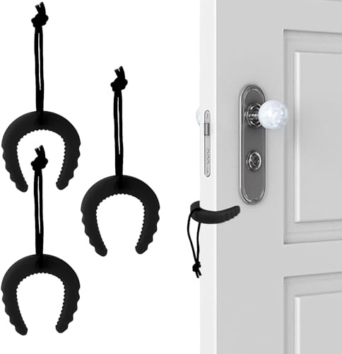 3-Teilige Tür Anti-Clip-Schutzabdeckung, Gummi Anti-Clip-Schutzhülle, Anti-Clip-Hand, Schutz der Kindersicherheit, TPU-Sicherheit, für die Installation an Türen, Fenstern Geeignet (Schwarz)