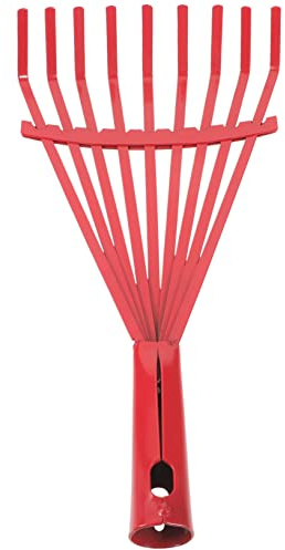 Stahlrechen Ersatzkopf 9 Zinken aus Hochleistungsstahl für Garten