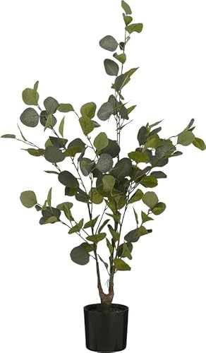 MICA Decorations Eucalyptus Kunstpflanze in Blumentopf - H95 x Ø55 cm - Grün