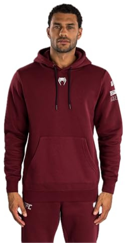 Venum UFC Zenith Herren Burgunderrot/Silver Authentic Fight Week Unifarbene Version Pullover Kapuzenshirt - M