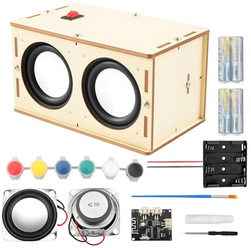Kioylmo DIY Bluetooth Speaker Kit, Build Your Own Bluetooth Speaker, Teenage Boy Gifts, Science Experiment Electronics Set, Birthday Gifts for 9-14 Year Old Boys & Girls
