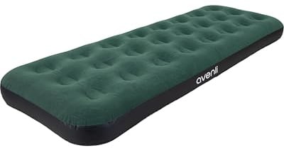 AVENLI Luftmatratze Camping Single-Size 191x73x22 cm, Gästebett 1 Person, Coil-Beam, beflockt, bis 150 kg, grün/schwarz, ohne Pumpe
