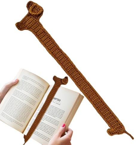 27×7×0,5 Cm Hunde Lesezeichen Für Frauen Baumwolle Lesezeichen Für Buchliebhaber Hundeliebhaber Dackele Gehäkelter Buchmarker Mit Tiermotiv Für Freunde Studenten Lehrer