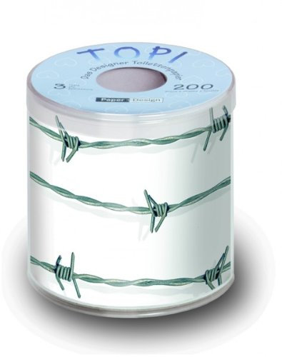 Lustiges Toilettenpapier bedruckt mit DESIGN BARBED WIRE