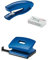 Novus Schreibtisch Set (Heftgerät C 1 mit Locher C 216, inkl. 1000 Heftklammern) blau