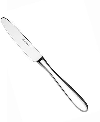 Fortessa Grand City 18/10 Stainless Steel Flatware Solid Handle Dessert Knife, Set of 12