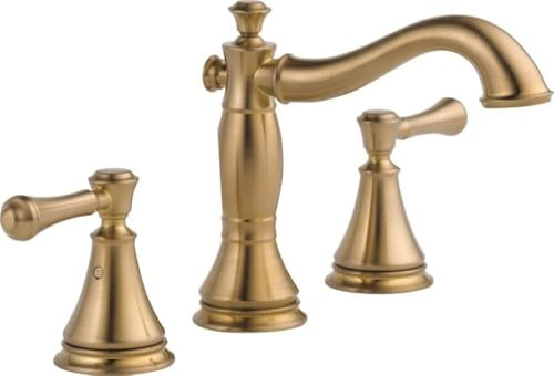 Delta Faucet Cassidy 3597LF-CZMPU weit verbreitete Badarmatur Gold Badezimmer Wasserhahn Waschbecken Wasserhahn Metall Ablauf Montage Champagner Bronze