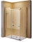 Duschkabine Eckkabine Dusche aus 8mm ESG Sicherheitsglas NANO #8020-3 GROESSEN (90x120 cm ohne Duschwanne)