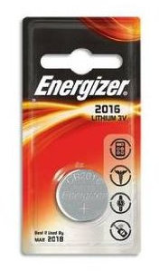 ENERGIZER Confezione da 2 blister da 1 batteria al litio calcolatrice/foto CR 2016 3 V