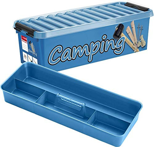 SUNWARE Q-Line Camping Box + Einsatz - 9,5 Liter - 485 x 190 x 147mm - blau