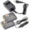 DSTE 2-Pack Rechange Batterie et DC29E Voyage Chargeur Compatible pour Fujifilm NP-95 FinePix F30 F31fd Real 3D W1 X100 X30 X100T X100LE X100S X-S1 RICOH DB-90 GXR GXR Mount A12 GXR P10