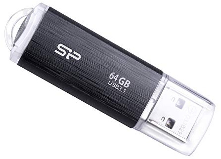 SP Silicon Power 64GB USB 3.1 & USB3.0 Hairline Finish Blaze B02 SP064GBUF3B02V1K
