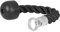 GORILLA SPORTS® Trizepsseil - Einhand, inkl. Drehgelenk, 30 cm, bis 120 kg Belastbar, Nylon, Schwarz - Trizeps Seil, Kabelzuggriff, Seilzug, Trizepstau, Kabelzug Seil, Bizeps Tau