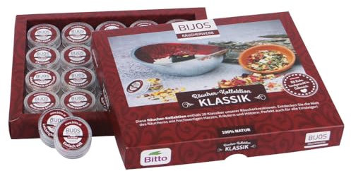 Bijos Räucherharze Sortimentsbox mit 20 ausgewählten Räucherharzen