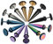 Aroncent Ohrstecker Fake Plug Tunnel: 6 Paare Dehnstab Edelstahl Taper mit Gummi O-Ringe Fakeplugs Ohr Tunnel Piercing Ohrstecker Ohrringe Expander 9mm