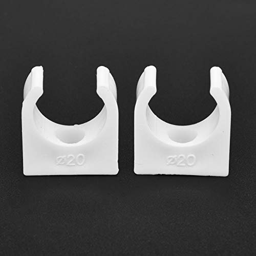 20 stücke 16/20/25 / 32mm Home U-förmige Rohrschelle Wasserleitung Feste Clips mit Schrauben PPR Einstellbare Wasserversorgung Rohrhalter Schellen Clips Rohr Rohr Drahtschellen Clips Weiß (20mm)