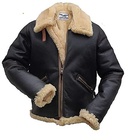Noble House USAAF Type D-1 Ground Crew Jacket Schaffell Fliegerjacke (XXXL)