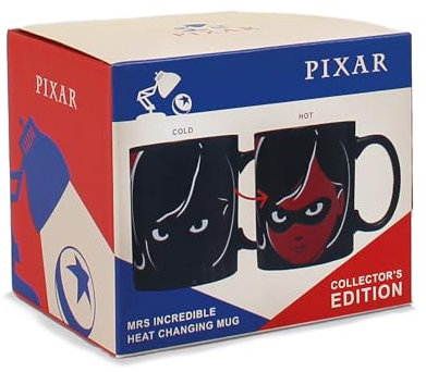 Incredibles Heat Changing Mug (400 ml) - Disney Pixar - Cool Mug - Tea & Coffee Cup - Boxed