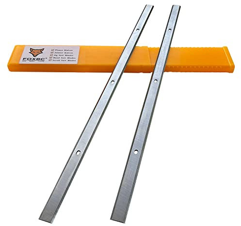 FOXBC Hobelmesser 22-562 - 2 Stück, Hochgeschwindigkeitsstahl, für Delta 22-560, 22-565, TP305 und TP400LS Tragbarer Hobelmesser - Industriell, Silver