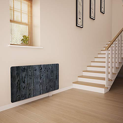 Glass Radiator Cover Printed - Black Ash - Made by Premier Range in 820mm Wide x 640mm High