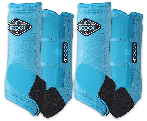 Professional's Choice 2XCOOL Sport-Medizin-Hufstiefel, schützendes und atmungsaktives Design für ultimativen Komfort und Haltbarkeit bei aktiven Pferden, Vorteilspackung, 4 Stück, Medium Pacific