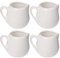 Cabilock 4 Pcs 100ml Mini Milk Jugs, White Ceramic gravy jug with Handle, Porcelain Creamer Frothing Cup for Coffee, Tea, Gravy, and Jam, Ideal for Home, Coffee Bars, Hotels, and Buffets
