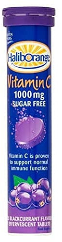 Haliborange Vitamin C Effervescent 1000mg Blackurrant Flavoured Sugar Free Tablets - 20 Tablets