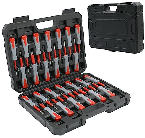 Universal Automotive Terminal Removal Tool Set,26-Pcs Kit Release Tool Car Electrical Wiring Connector Pin