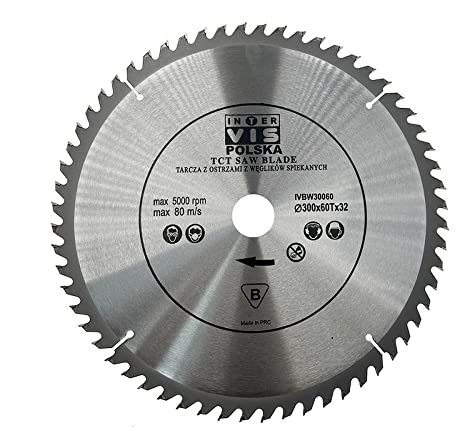300 x 32 – 30 – 25,4 mm x 60 Z lama per sega circolare 300 mm per legno
