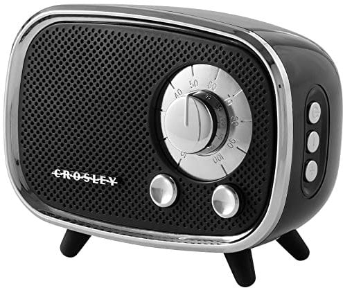 Crosley Rondo Retro Bluetooth Speaker - Portable Bluetooth Speaker wireless, Rechargeable Battery, 3W Home, Outdoor Speaker, 27H Music Playtime, Microphone, Hands Free Calling, USB and Micro SD ports